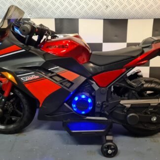 venta Moto eléctrica 12v para niños, Ninja escial edición, roja, ruedas goma -   INDA347-c4ks07R